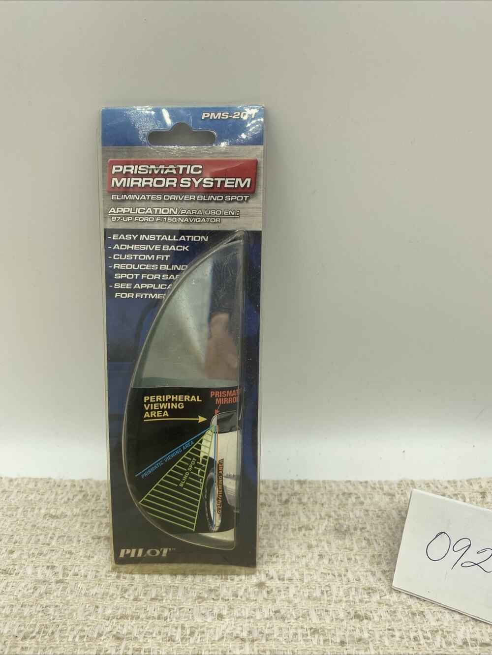 NEW PILOT Prismatic PMS-201 Blind Spot Mirror. 97 & up Ford F-150/Navigator